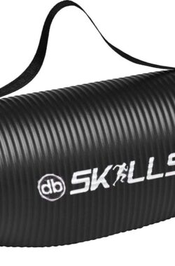 db SKILLS Fitnessmat zwart nu met gratis draagriem- Anti slip – sportmat -yogamat extra dik 183 cm 61 cm 1.5 dik