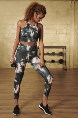 Active Panther Legging Lola tie dye high waist army green-coral