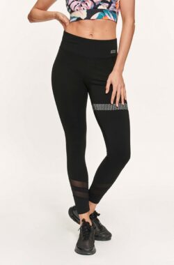 Active Panther Legging Mandy UNI Mesh Black, Dames Legging met Hoge Taille voor Vrouwen – Boterachtig Zacht Niet Transparante Legging Voor Buikcontrole, Plus-maat Workout Gym Yoga Rekbare Broek