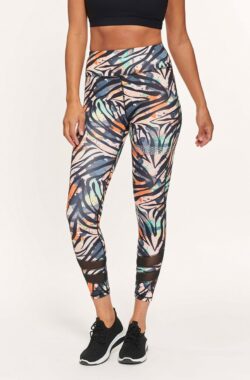 Active Panther Legging Mandy Zebra Mesh black-multi, Dames Legging met Hoge Taille voor Vrouwen – Boterachtig Zacht Niet Transparante Legging Voor Buikcontrole, Plus-maat Workout Gym Yoga Rekbare Broek