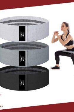 Booty Band – 3 Stuks – Resistance Band – Weerstandsbanden – Hip Thrust – Billen Trainer – Grijs/Zwart