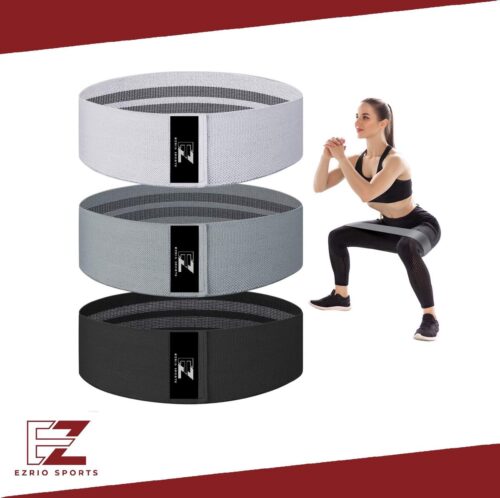 Booty Band - 3 Stuks - Resistance Band - Weerstandsbanden - Hip Thrust - Billen Trainer - Grijs/Zwart