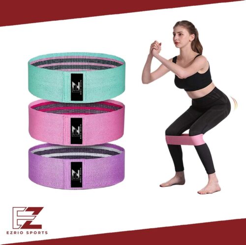 Booty Band - 3 Stuks - Resistance Band - Weerstandsbanden - Hip Thrust - Billen Trainer - Groen/Roze/Paars