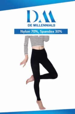 De Millennials – Compressie leggings voor dames – compressie panty – compressie kousen – Maat L- 20-30 mmHg steunkousen voor dames – ondoorzichtig – solide ondersteuning voor spataderen – sport – yoga – fitness – outdoor sport -oedeem – zwart