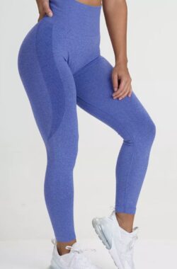 Gymlegging BUTTLIFT – Maat L – Blauw – Pushup Legging – Fitness Legging – Sportlegging – Sportkleding – Yoga legging