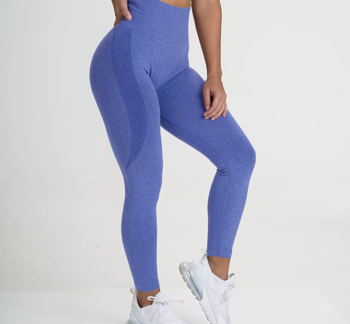 Gymlegging BUTTLIFT - Maat L - Blauw - Pushup Legging - Fitness Legging - Sportlegging - Sportkleding - Yoga legging