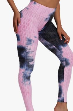 Honingraad sport legging maat M roze/blauw