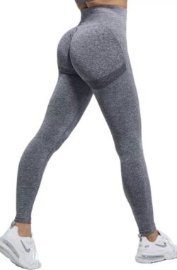 June Spring Sportlegging – Maat L/Large – Kleur Grijs – Dames Sportlegging – Sportbroek dames – Push up – Shape Legging – High Waist – Fitness Legging – Yoga Pants