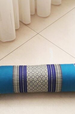 Knierolkussen – Bolster standaard Yoga en meditatie – Kapok – Thais design – Blauw