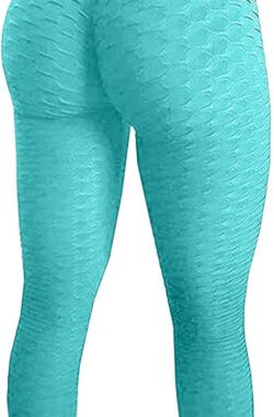 Miresa – Sexy Sportleggings / Fitness & Yoga High Waist Leggings – Lichtblauw – Maat L