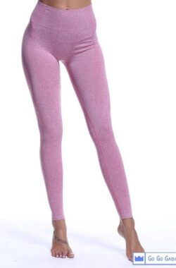 New Age Devi – “High-Waist, Naadloze, Sneldrogende, Squatproof Sportlegging | Roze | L”