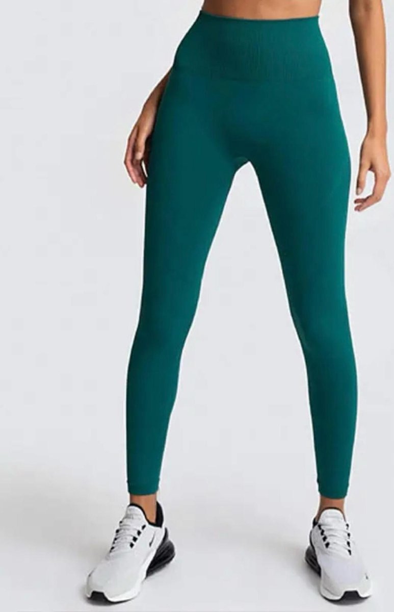 SOFT GYM LEGGING - Maat L - Groen- Sportlegging - Sportoutfit - Gymlegging - Gymoutfit - Yoga legging - Fitness legging