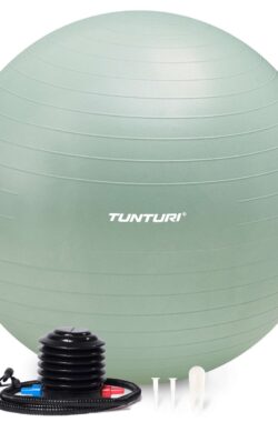 Tunturi Anti Burst Fitness bal met Pomp – Yoga bal 65 cm – Pilates bal – Zwangerschapsbal – 220 kg gebruikersgewicht – Incl Trainingsapp – Munt