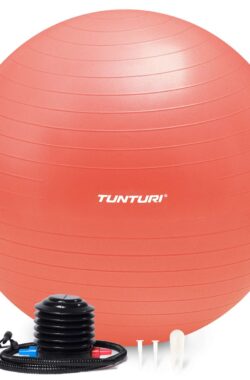 Tunturi Anti Burst Fitness bal met Pomp – Yoga bal 75 cm – Pilates bal – Zwangerschapsbal – 220 kg gebruikersgewicht – Incl Trainingsapp – Rose Goud