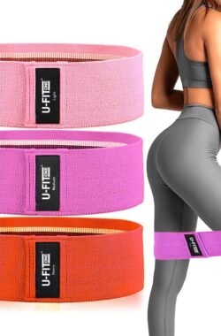 U Fit One Resistance band set – Weerstandsbanden – Booty Band – YogaΠlates – Fitness Elastiek set- Stretch band – Thuis sporten – Home Gym – Roze