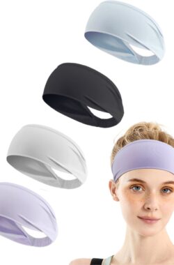 U Fit One Sport Fitness Haarband Set – Zweetband – Fitness Hoofdband – Yoga Bandana – Unisex – 4 Stuks – Pastel