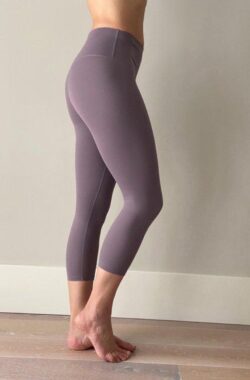 Ultimate Fit Fitnesslegging – High-Waisted Sportlegging 7/8 Sport / Yoga legging taupe/grijs