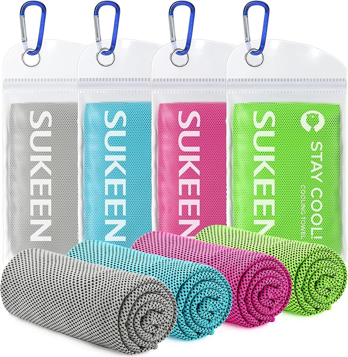 Verkoelende handdoek, ijshanddoek, microvezel handdoek voor nek en gezicht, koele handdoek voor yoga, strand, golf, reizen, sportschool, sport, kamperen