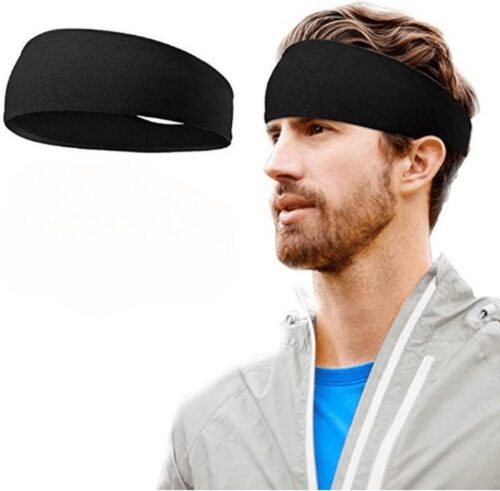 Waledano® Mannen Elastische Hoofdband Zwart | Zweetband | Hardlopen | Sport Hoofdband | Yoga | Haarband | Hoofdband | Elastische Antislip | Outdoor Sport Headwrap Fitness | Yoga Running