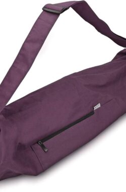 Yogatas voor yogamat van katoen – tas voor yogamat met ritssluiting draagband – grote hoes 18x72x29cm – diverse kleuren