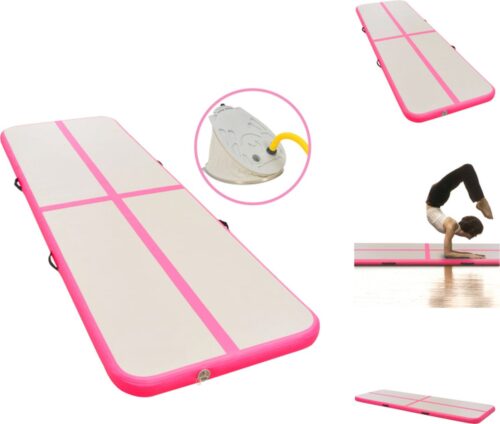 vidaXL Opblaasbare Sportmat - Grote en professionele mat - 300 x 100 x 10 cm - Schokabsorberend - anti-slip en waterdicht - Yogamat