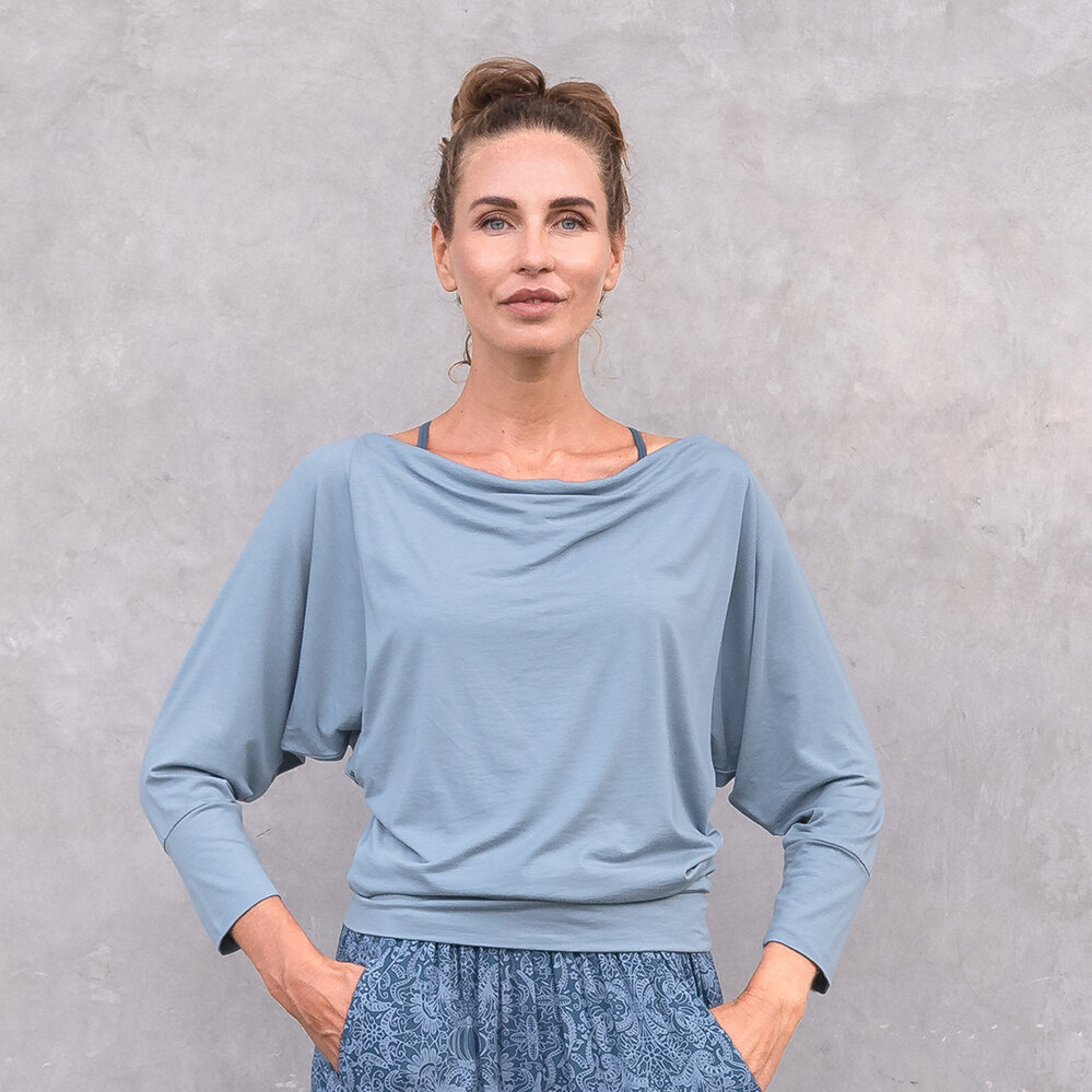 Jaya Yoga Sweater Angel Tencel - Washed Denim