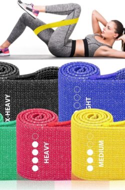 U Fit One 5 Delige Resistance Band Set – Booty band – Fitness elastiek set – Elastieken – Weerstandsband – Stretch band – Fitness Thera band – Fitnessband – Fysiotherapie – Yogaband – Pilatesband – Yoga – Pilates – Thuis sporten – Home gym