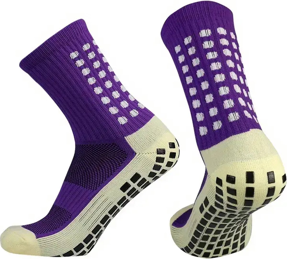 3-pack gripsokken - paars - voetbal - unisex - one size - voor elke sport