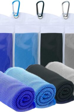 40 x 30 cm verkoelende handdoeken, 4 stuks verkoelende handdoek voor hals en gezicht, fitnesshanddoeken, yoga, golf, camping, outdoor-sporthanddoek, onmiddellijke koeling