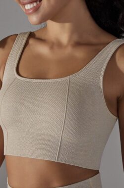 April Breeze Long Gym Set – Maat M – Creme/Rice – 2delig – Rijstkleur – Fitness set – Fitness legging – Sportkledingset – Sportlegging – Yogakleding – Yogaset – Yogalegging