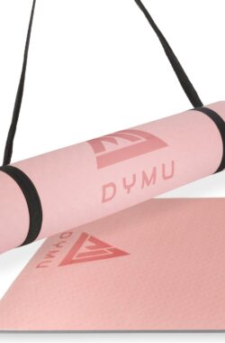 Dymu Yoga Mat – Roze Anti-Slip Fitness Mat, Extra Groot (190 cm) – Sportmat voor Yoga, Pilates en Oefeningen