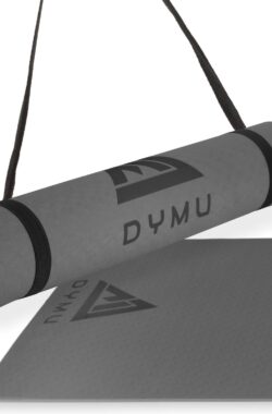 Dymu Yoga Mat – Zwarte Anti-Slip Fitness Mat, Extra Groot (190 cm) – Sportmat voor Yoga, Pilates en Oefeningen