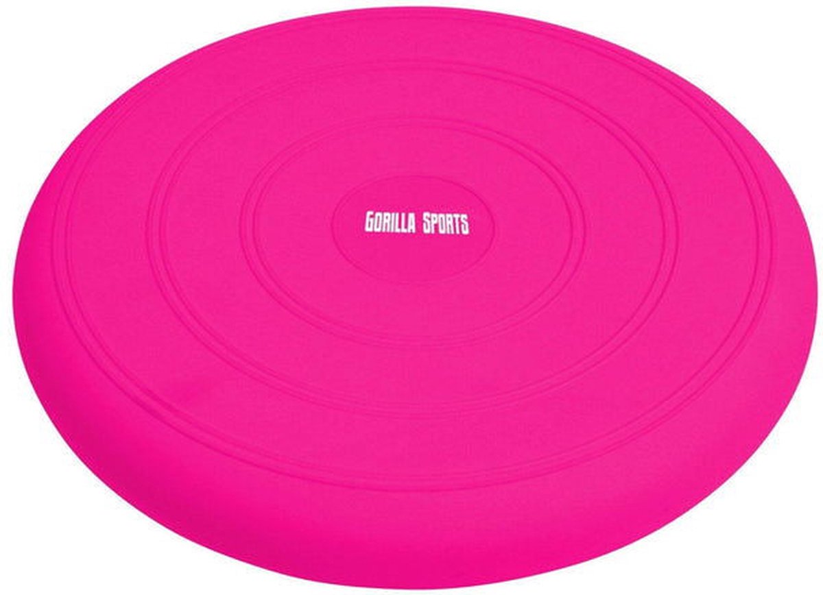 Gorilla Sports Balanskussen - Wiebelkussen - Balanstrainer - Incl. Pomp -Roze