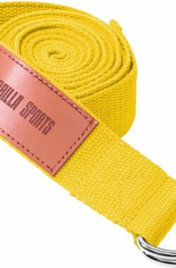 Gorilla Sports Yoga riem – 260 x 3,8 cm – Katoen – Gesp – Geel