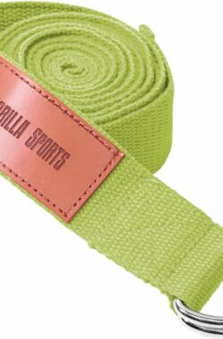 Gorilla Sports Yoga riem – 260 x 3,8 cm – Katoen – Gesp – Groen