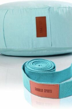 Gorilla Sports Yogaset – Yogakussen en yogariem – Zwart