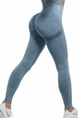 Gym Revolution – Sportlegging dames – Sportkleding dames – Sportbroek dames – Sportlegging – Push up – Shape legging – Sportlegging dames high waist – Hardloopbroek dames – yoga legging dames – Licht blauw Maat S