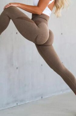 Gymlegging BUTTLIFT – Maat S – Bruin – Pushup Legging – Fitness Legging – Sportlegging – Sportkleding – Yoga legging