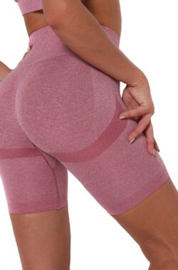 High waist Fitness short – Maat L – Roze – Sport legging dames kort – Sportbroekje dames – Gym short – sportkelding dames – high waist – scrunch sport broekje – fitness short – gym short – yoga short – sportkleding dames Merk: Shapetape