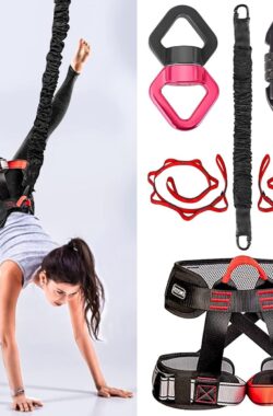 JGS® – Professionele Bungee Bandenset voor Thuis Fitness en Air Yoga, 4D Weerstand Dans Touw (Gewichtsbereik: 50 kg – 90 kg)-
