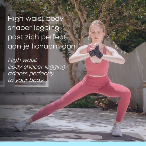 Jofairee, Perfect Shaper sportlegging - Maat XXL - 2-pack - Zwart/roze - Corrigerende shapewear sport legging - Hoge taille en booty lifting - Yoga legging en sportkleding voor dames