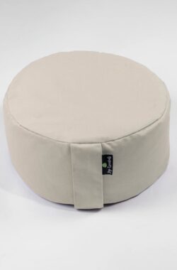 Katoenen Meditatiekussen Yogi Essentials – Beige – Comfortabel Yoga- & Meditatie Kussen – Gevuld met Boekweit – Met Rits om de Inhoud aan te Passen