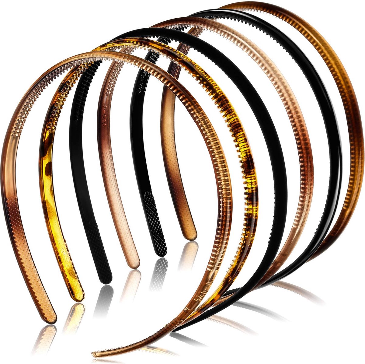 LIXIN Set 6 Stuks Haarbanden Kuntstof - Kleur 2 - Diadeem - Unisex vrouwen en mannen - Lichtgewicht - Hardlopen - Atletisch - Gym - Dans - Yoga - Haaraccessoires