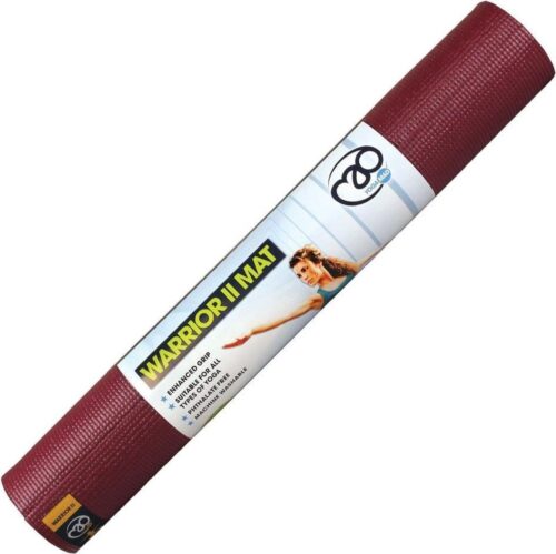 MADFitness Warrior Yoga II Mat - Phthalaatvrij PVC - Dikte 4mm - Bordeauxrood