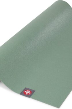 Manduka eKO SuperLite Reis Yoga Mat Leaf Green / Groen – 180×61 cm – Slechts 1,5 mm Dik en weegt 1 KG – Ultralicht, Ultradun & Biologisch Afbreekbare Reis yogamat – Superieure Grip & Duurzaam Natuurlijk Rubber – Ideaal voor Onderweg