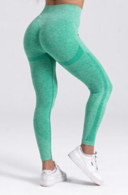 Mives® Sportlegging dames – Sportkleding dames – Sportbroek dames – Shape legging – Sportlegging dames high waist – Hardloopbroek dames – yoga legging dames – GROEN – Maat M –