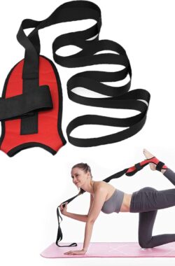 NORDIVAR® – Professionele Yoga Stretching Strap voor Flexibiliteit en Fitness Training – Rood-
