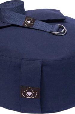 Pakket meditatiekussen, oogkussen en riem indigo – Lotus