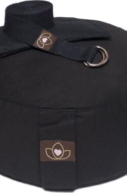 Pakket meditatiekussen, oogkussen en riem zwart – Lotus