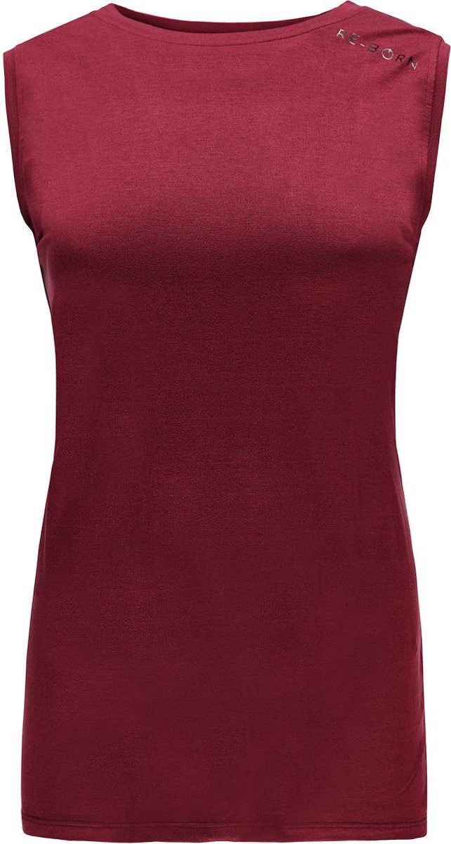 Re-Born Sport Top Mouwloos Wijder Dames - Burgundy - Maat XL